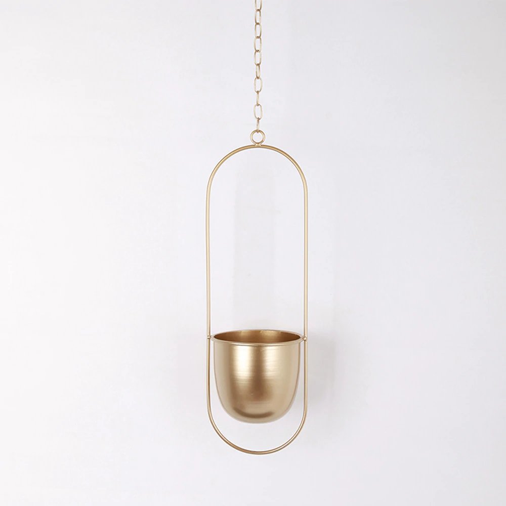 Hanging Planter – Elegant Indoor & Outdoor Metal Plant Pot with Chain