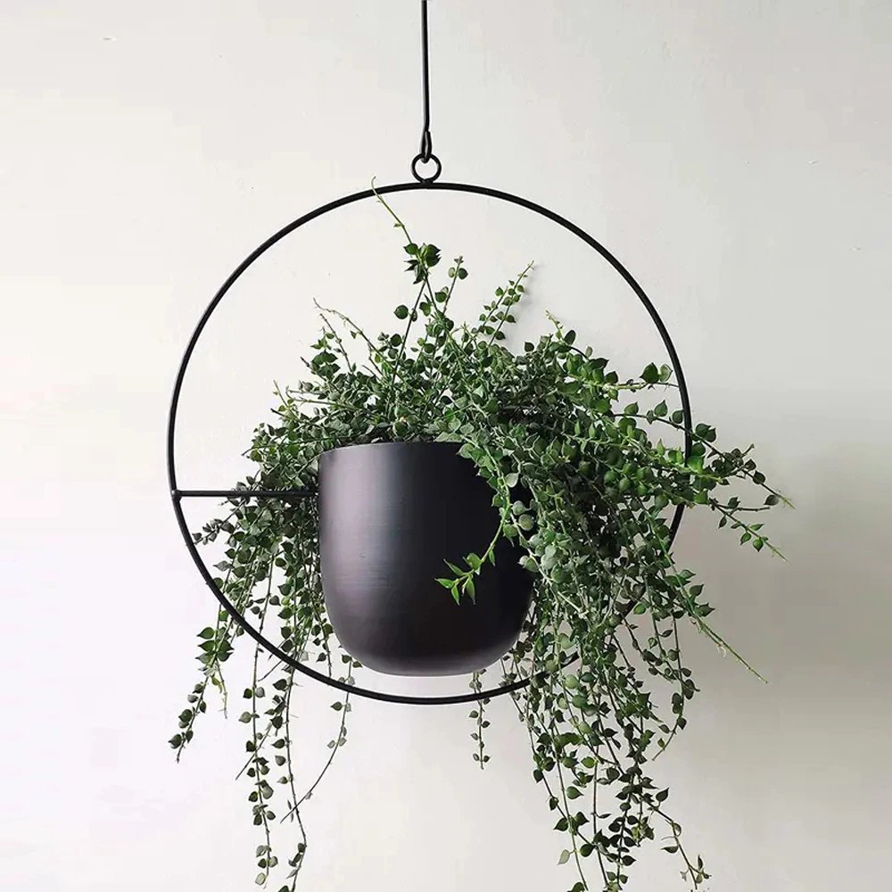 Hanging Planter – Elegant Indoor & Outdoor Metal Plant Pot with Chain