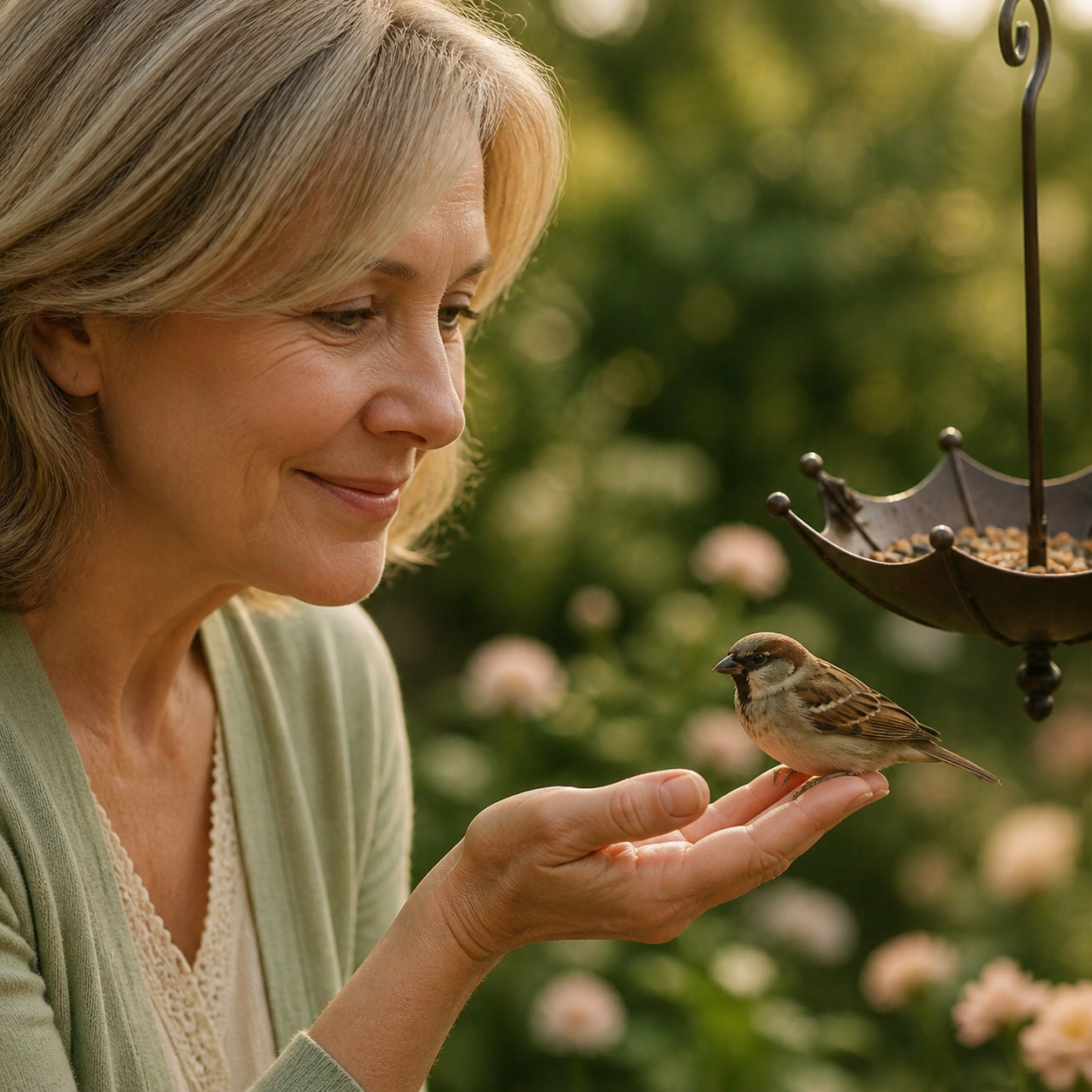 Hanging Umbrella Bird Feeder & Bath