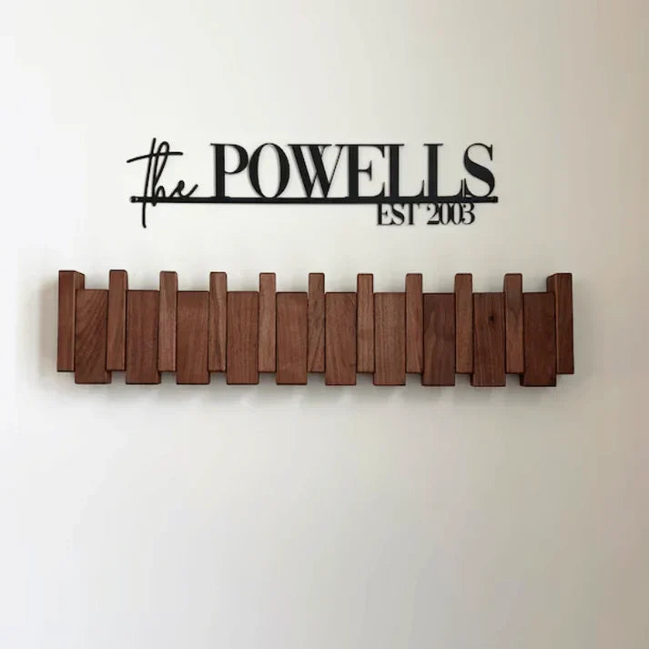 HarmonyCoat™ Wooden Piano Coat Rack – Stylish Wall Decoration & Practical Storage