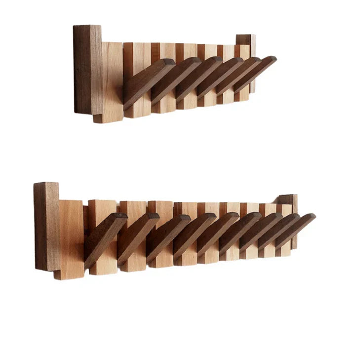 HarmonyCoat™ Wooden Piano Coat Rack – Stylish Wall Decoration & Practical Storage