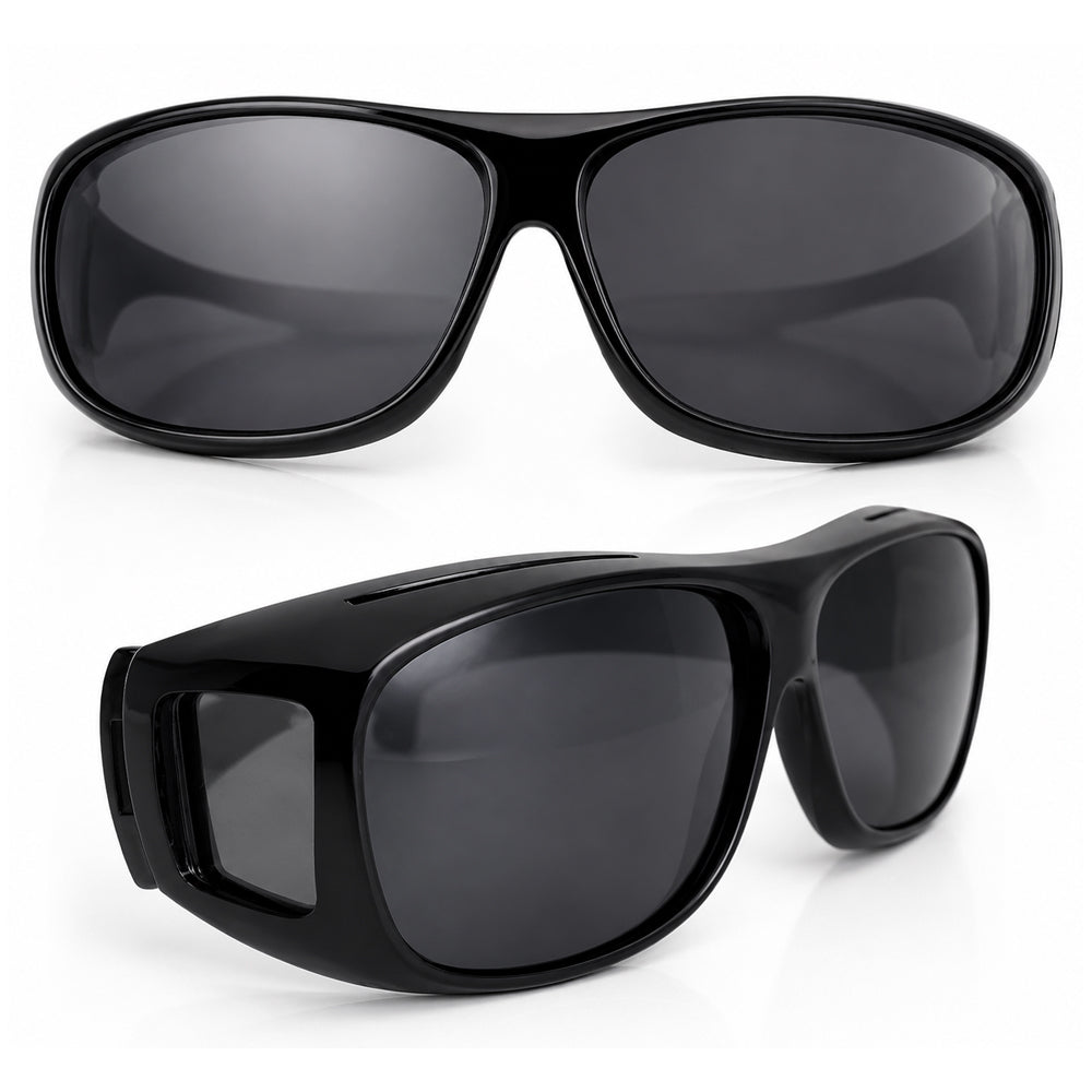 HD Vision Glasses - 2 pcs Day+Night Polarized Glasses (Perfect for Driving, Sports, Night Driving & UV Sunglasses)