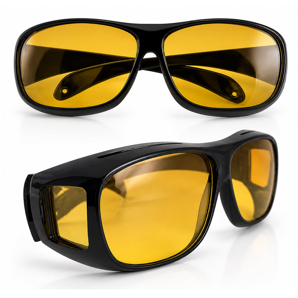 HD Vision Glasses - 2 pcs Day+Night Polarized Glasses (Perfect for Driving, Sports, Night Driving & UV Sunglasses)