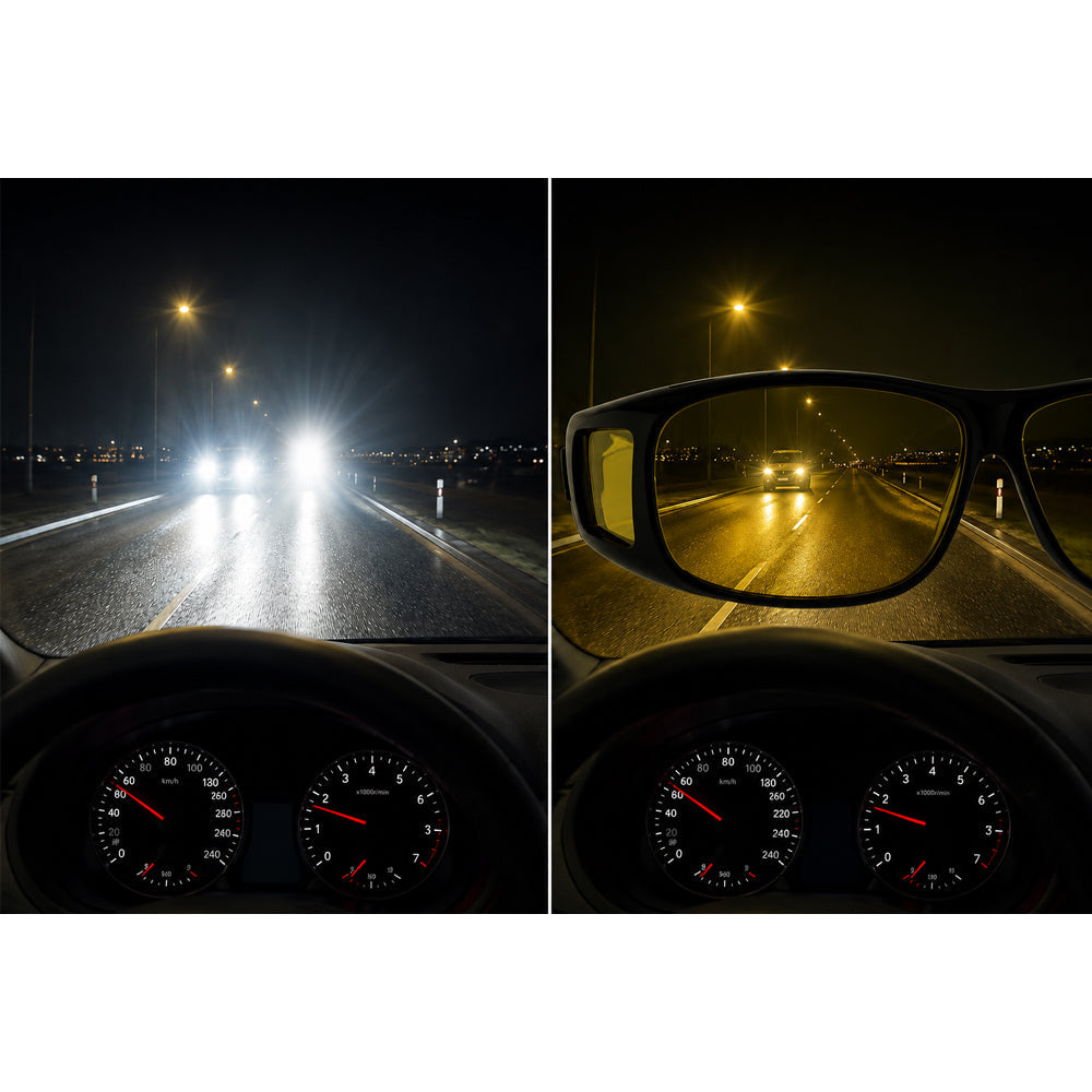 HD Vision Glasses - 2 pcs Day+Night Polarized Glasses (Perfect for Driving, Sports, Night Driving & UV Sunglasses)