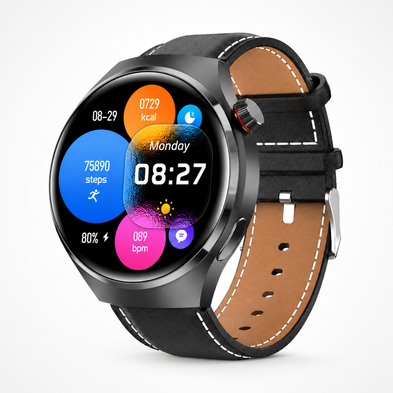 Health Smartwatch with Blood Pressure Tracker