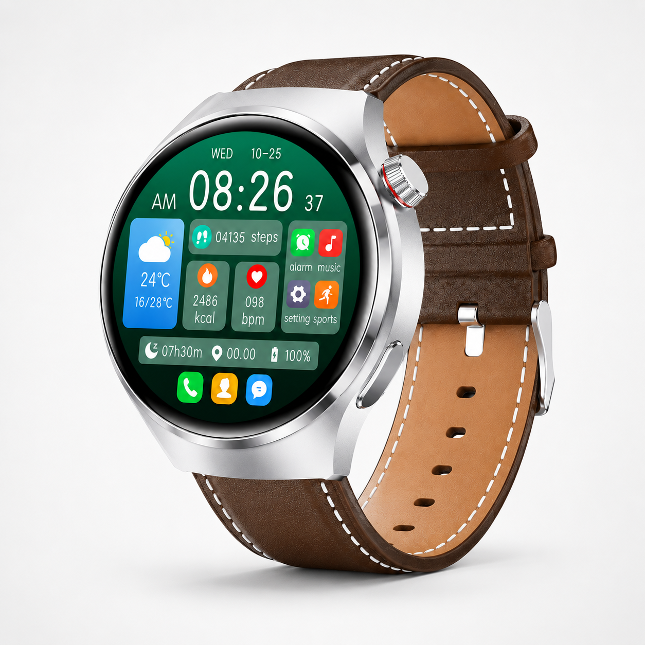 Health Smartwatch with Blood Pressure Tracker