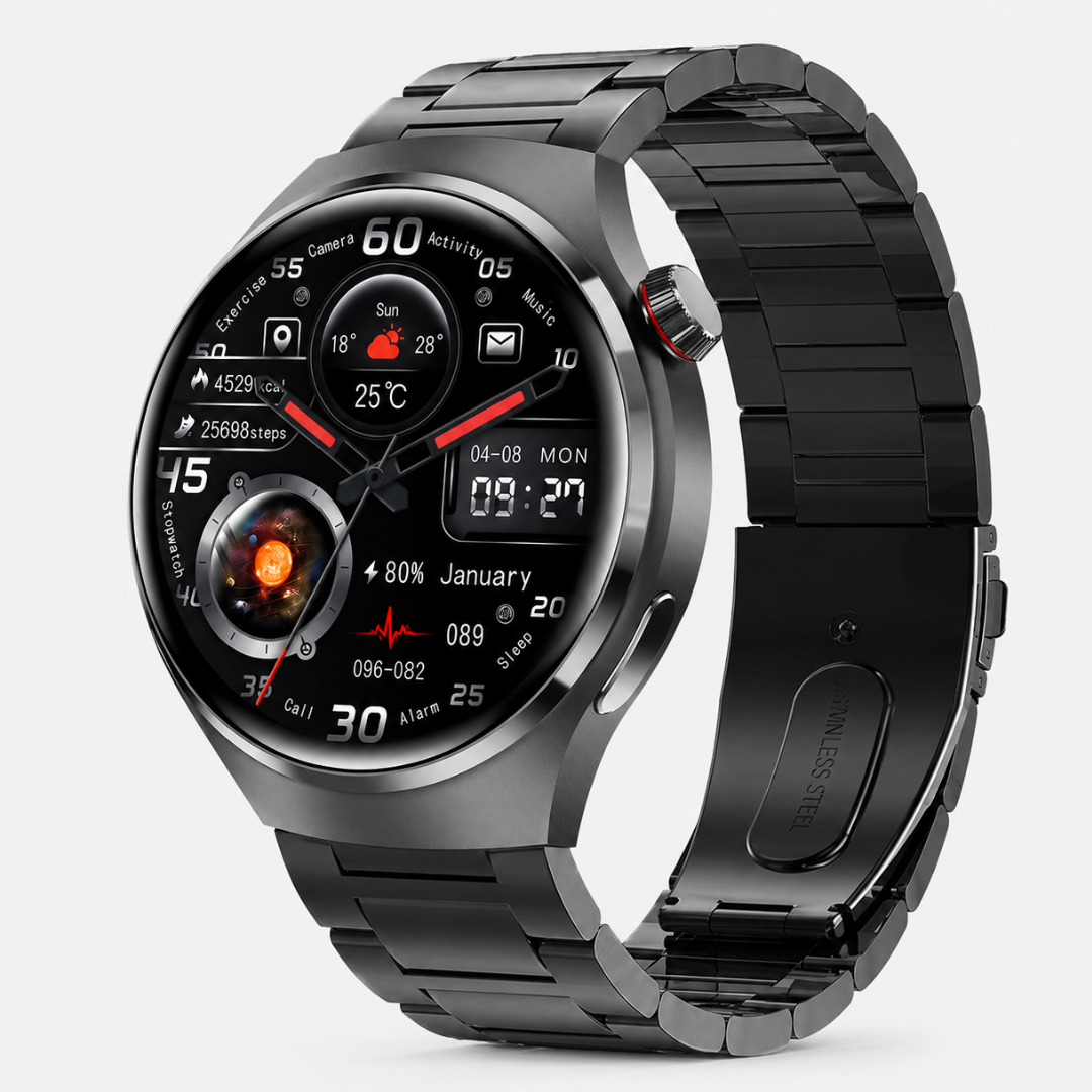 Health Smartwatch with Blood Pressure Tracker