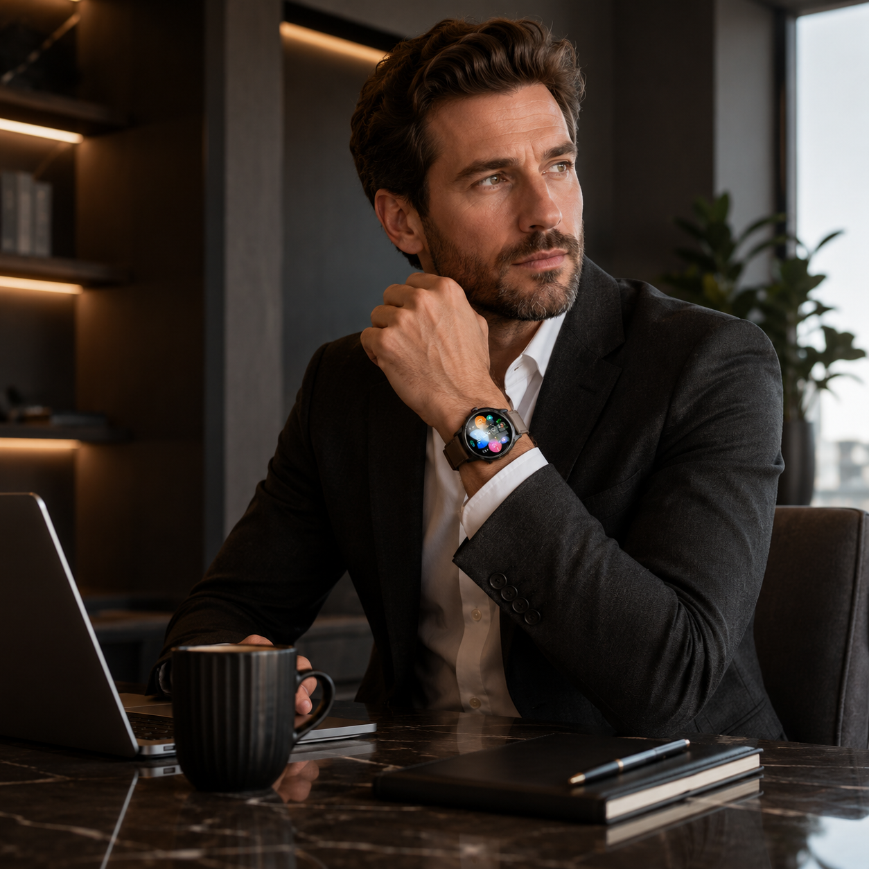 Health Smartwatch with Blood Pressure Tracker