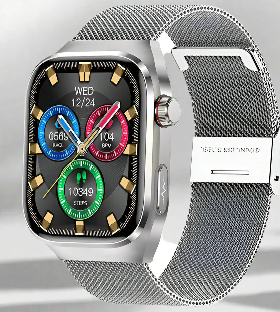 Health Smartwatch with EKG and 2.04 AMOLED Display – Monitor Heart Rate, Blood Sugar and More