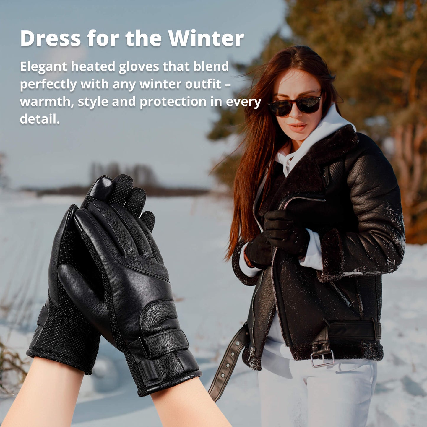Heated Gloves for Women – Ladies Thermal Waterproof Winter Gloves with Touch Screen & USB Rechargeable Warm Design