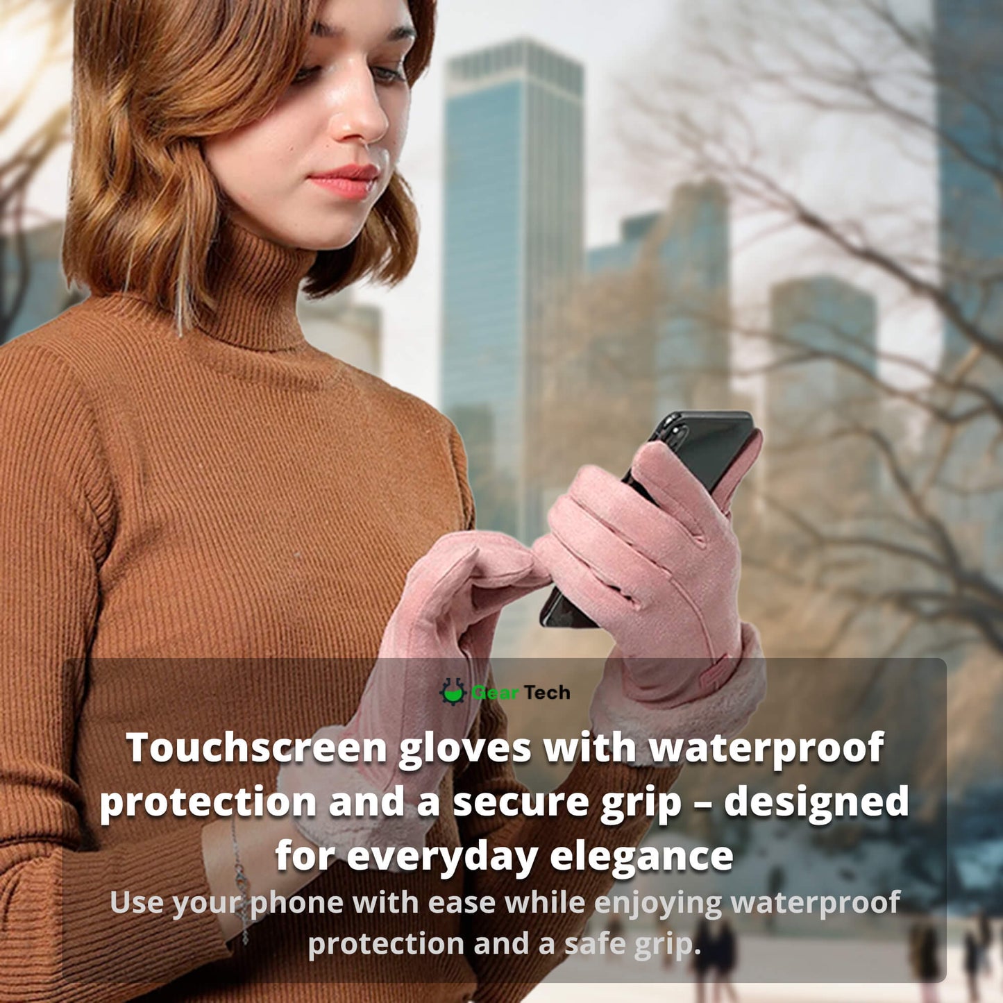 Heated Gloves for Women – Ladies Thermal Waterproof Winter Gloves with Touch Screen & USB Rechargeable Warm Design