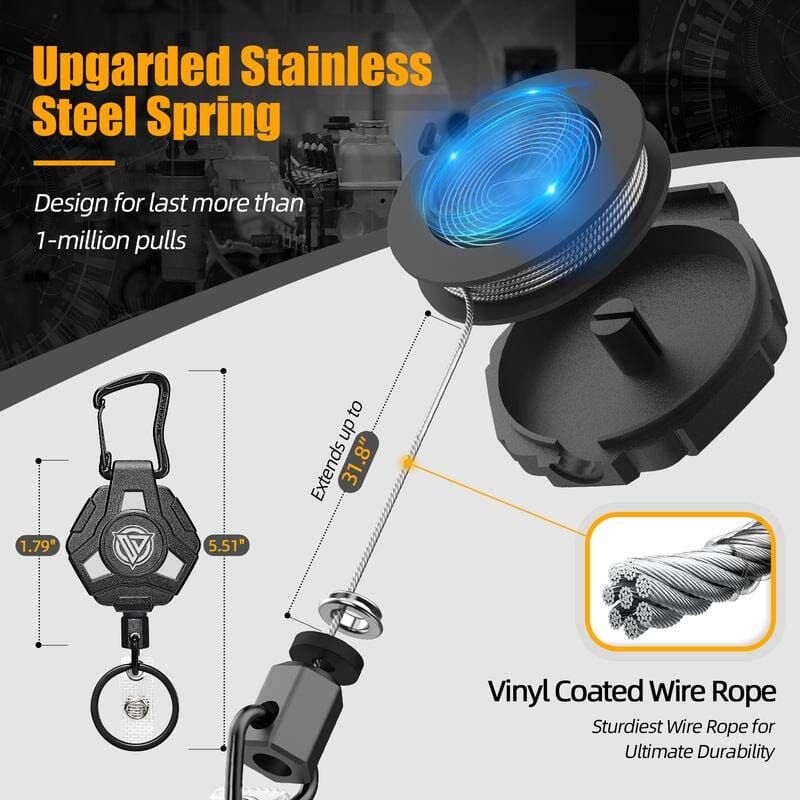 Heavy-Duty Retractable Keychain & Badge Reel