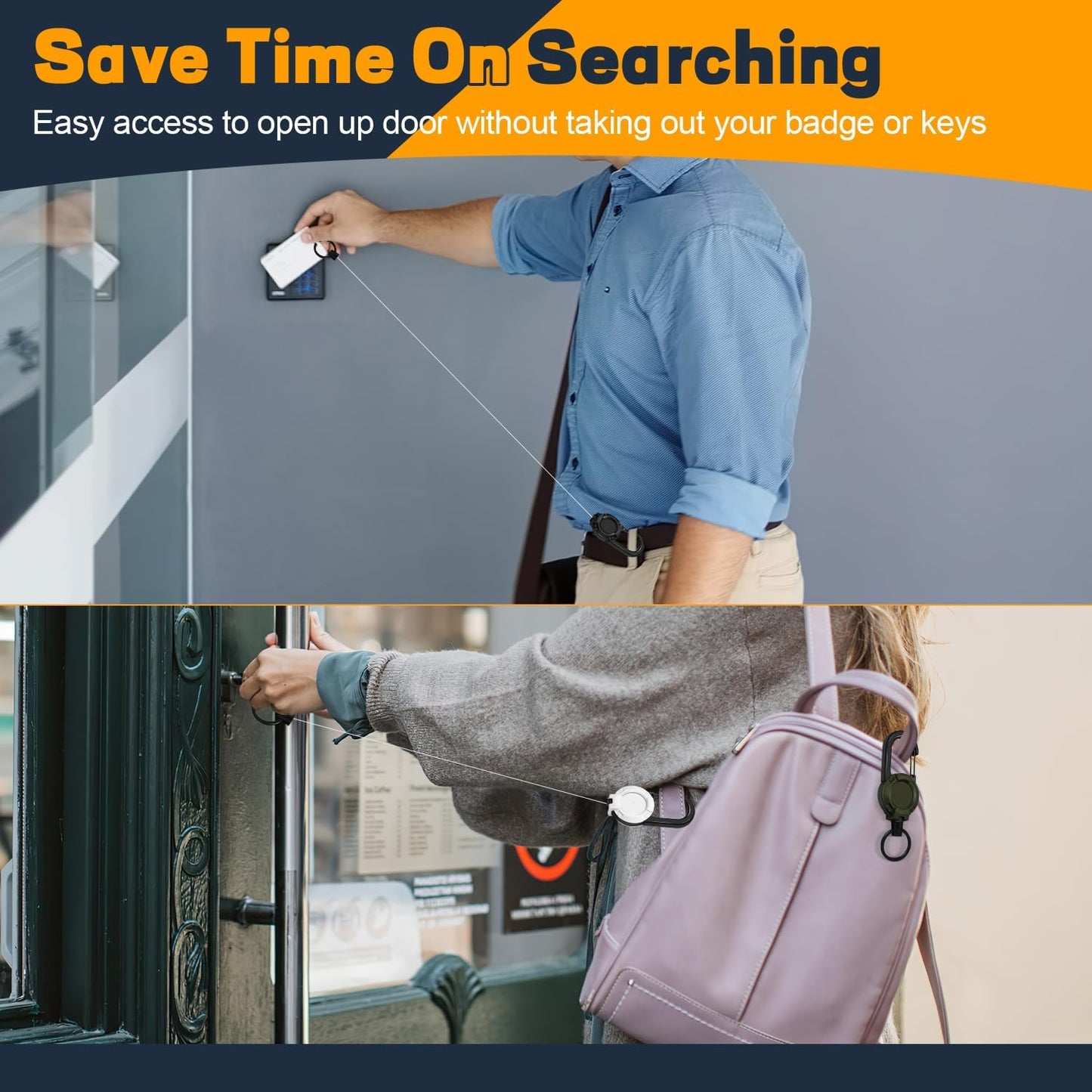 Heavy Duty Retractable Keychain for Keys & ID Badges