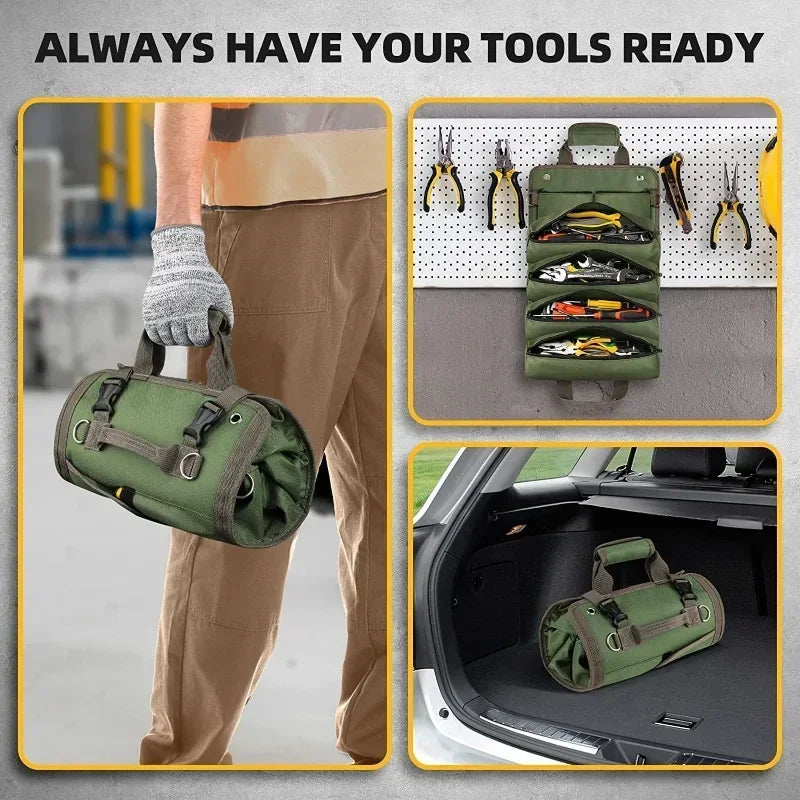 Heavy-Duty Roll-Up Tool Bag Organizer