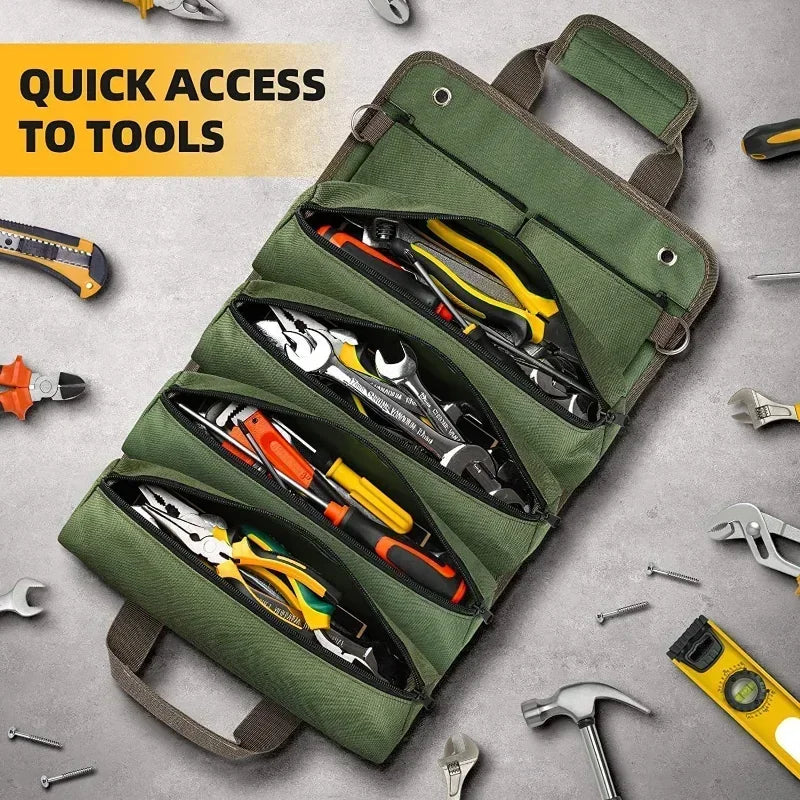 Heavy-Duty Roll-Up Tool Bag Organizer