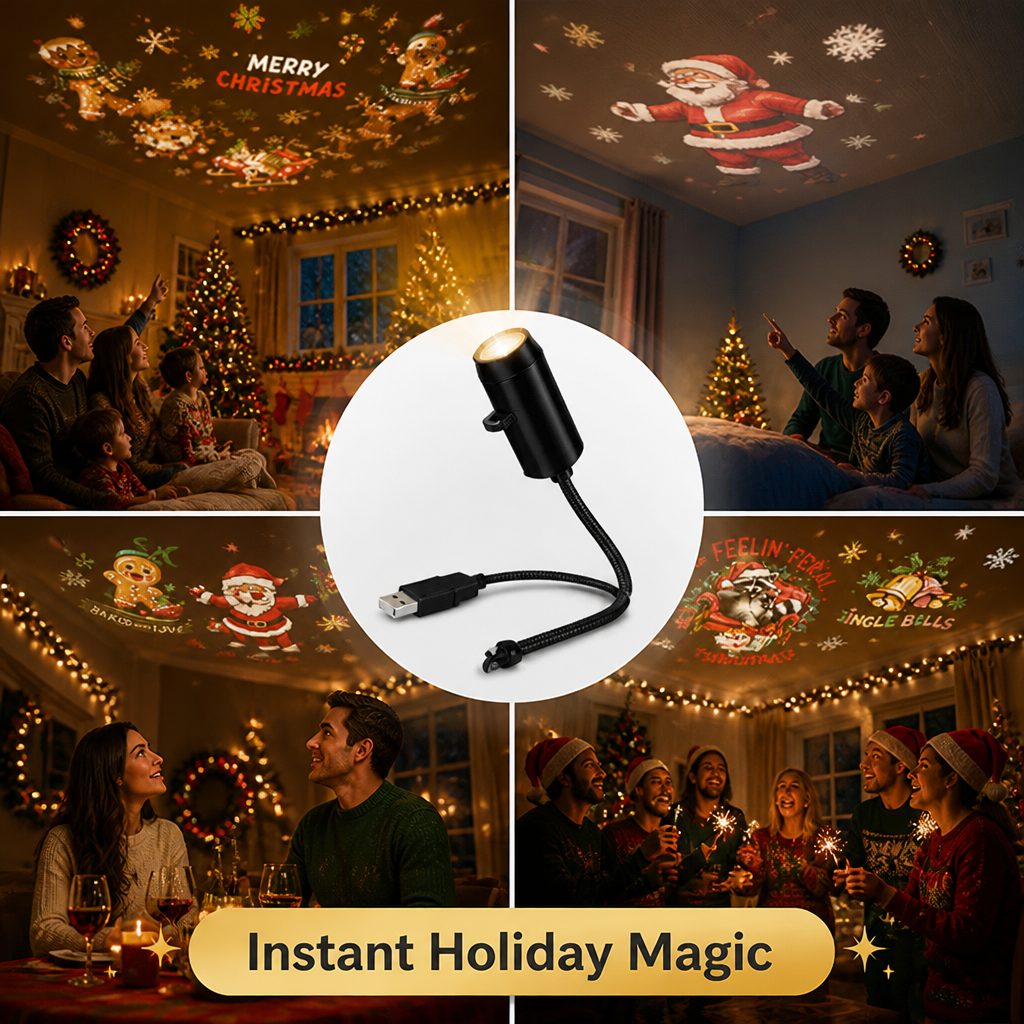 Holiday Light Projector - Instant Festive Scenes for Any Room