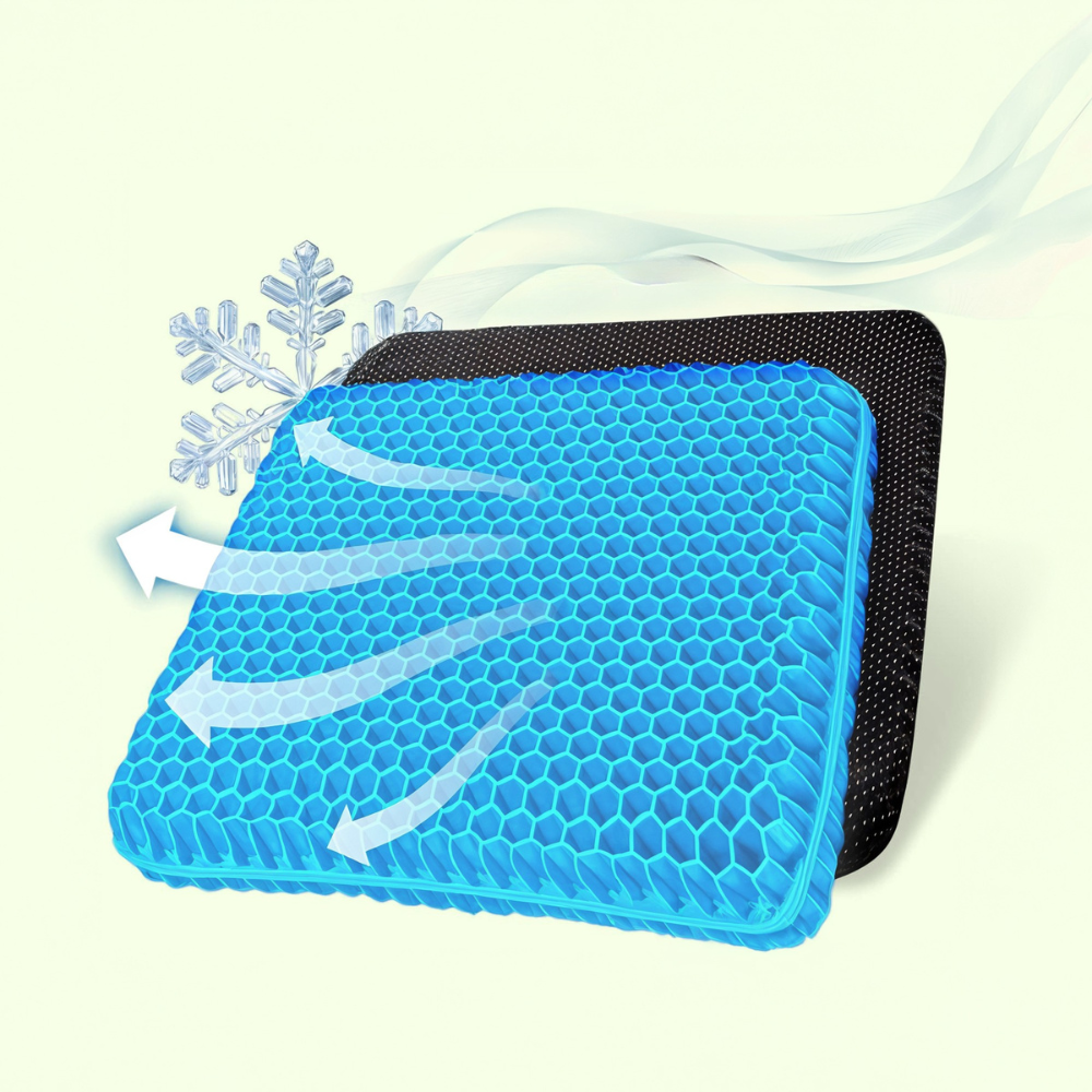 Honeycomb Gel Seat Cushion with Cover – Comfort for Chairs
