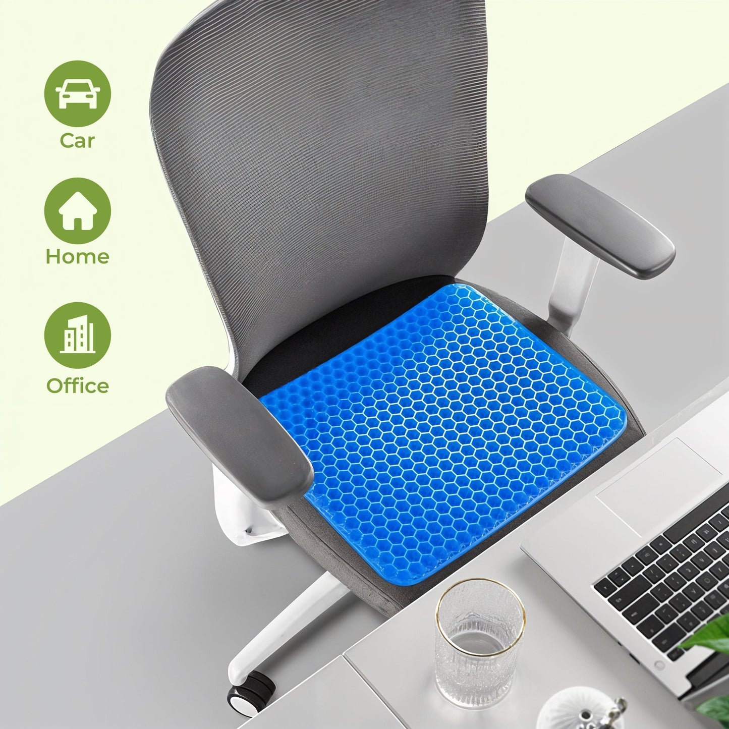 Honeycomb Gel Seat Cushion with Cover – Comfort for Chairs