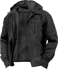 Hooded Jacket with Zip Front