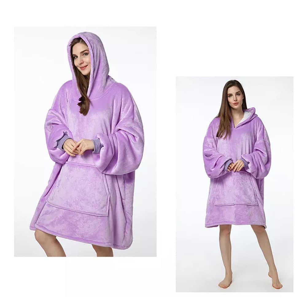 Hygge blanket with sleeves, hood & pocket - 200 x 150 cm