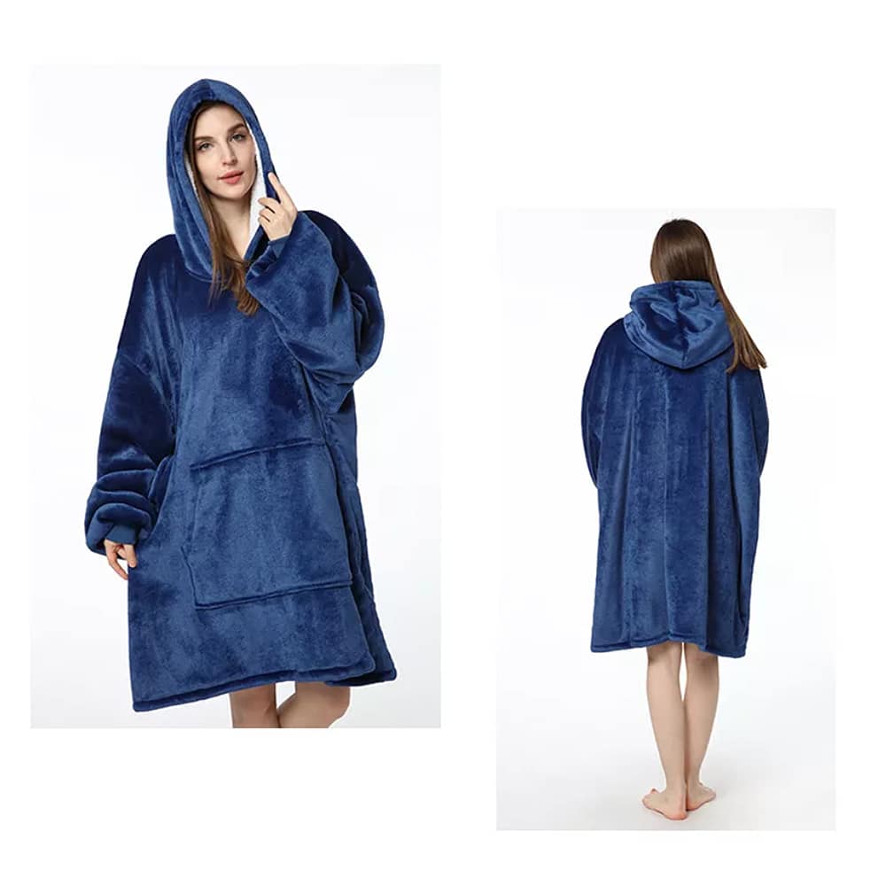 Hygge blanket with sleeves, hood & pocket - 200 x 150 cm