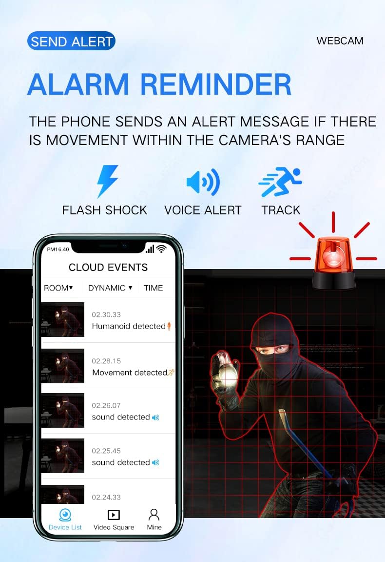 Indoor Camera | Night Vision & Motion Detection | Wi-Fi Access | SecureView