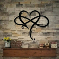 Infinity Heart Wall Decoration - Iron, Mother of Pearl