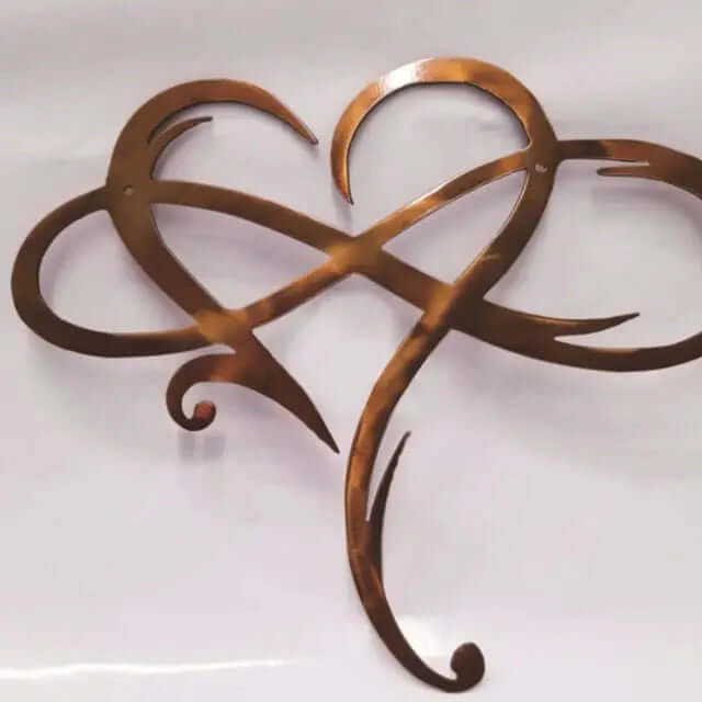 Infinity Heart Wall Decoration - Iron, Mother of Pearl