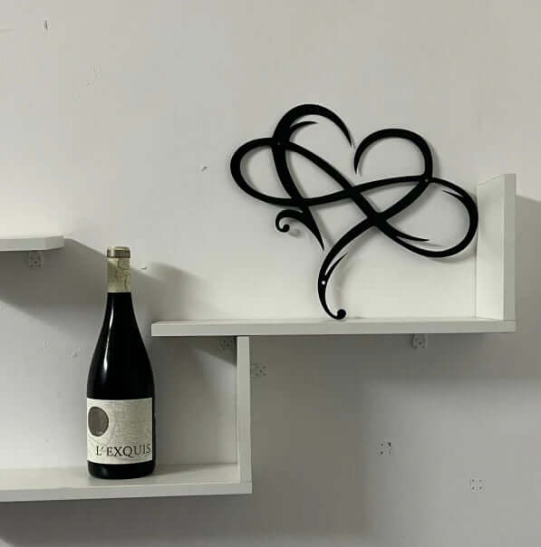 Infinity Heart Wall Decoration - Iron, Mother of Pearl