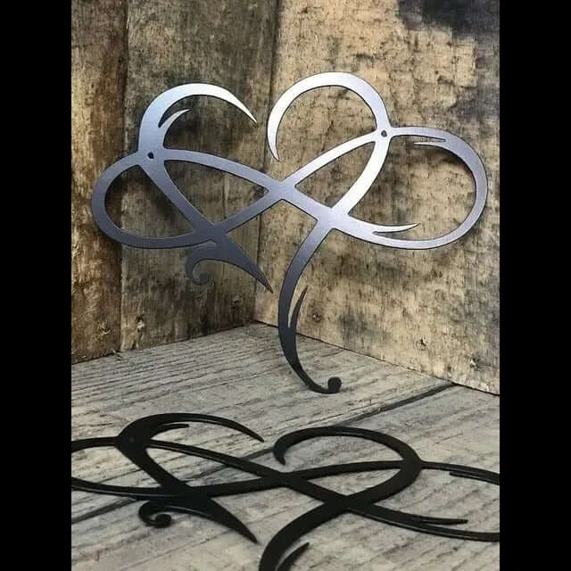 Infinity Heart Wall Decoration - Iron, Mother of Pearl