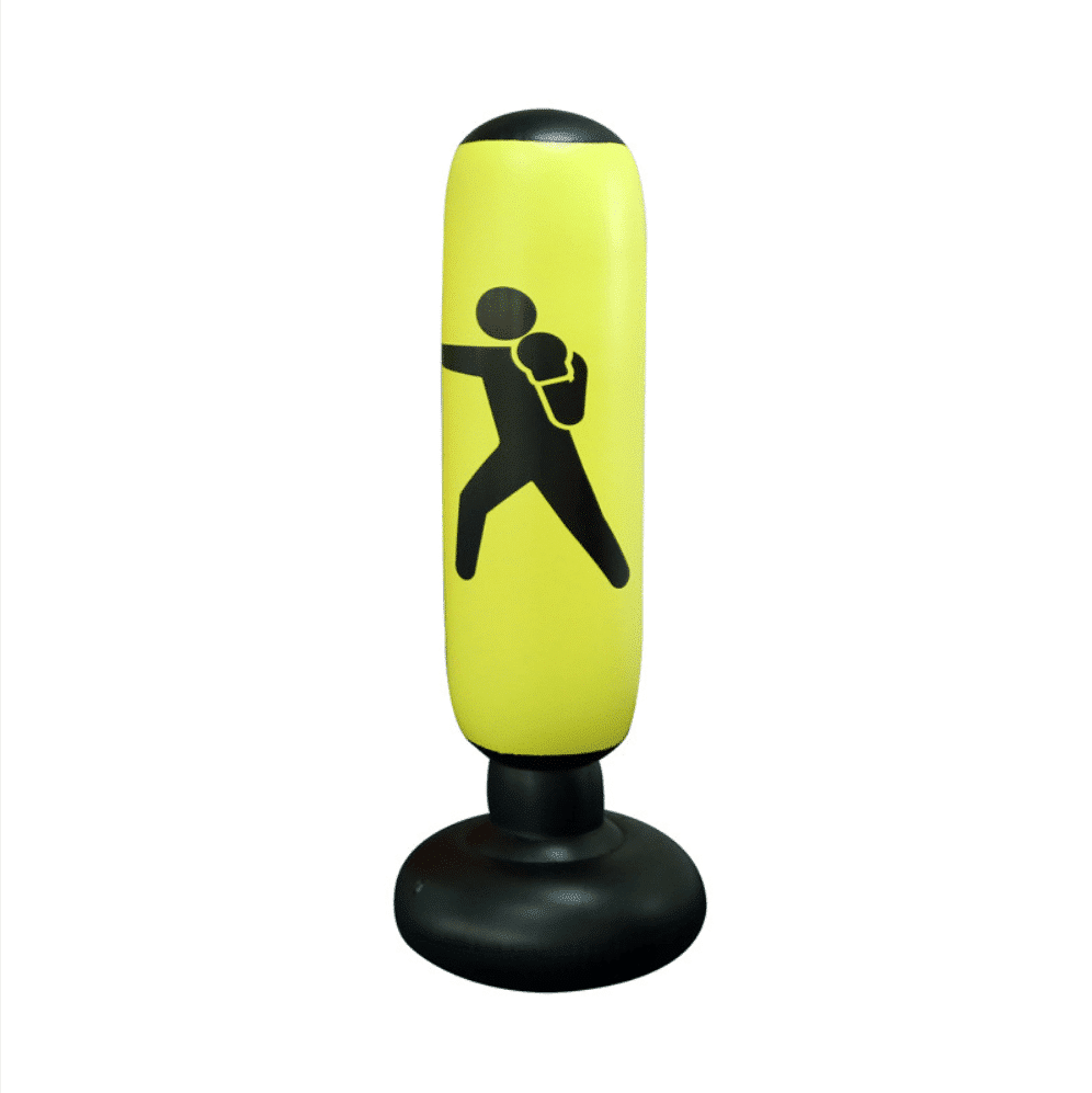 Inflatable punching bag red, yellow or black (can be used by the whole family)