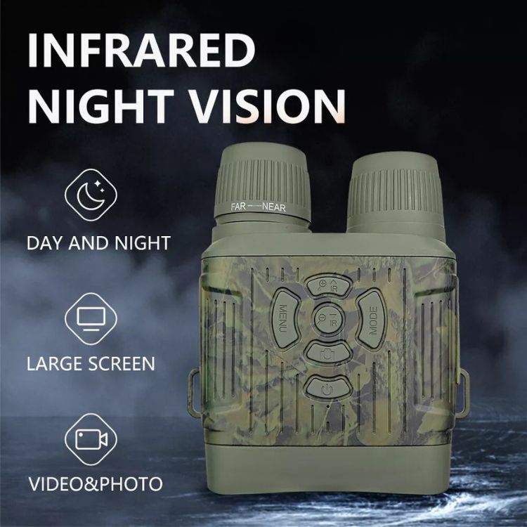 Infrared Night Vision Binoculars with HD Display & 305m Range