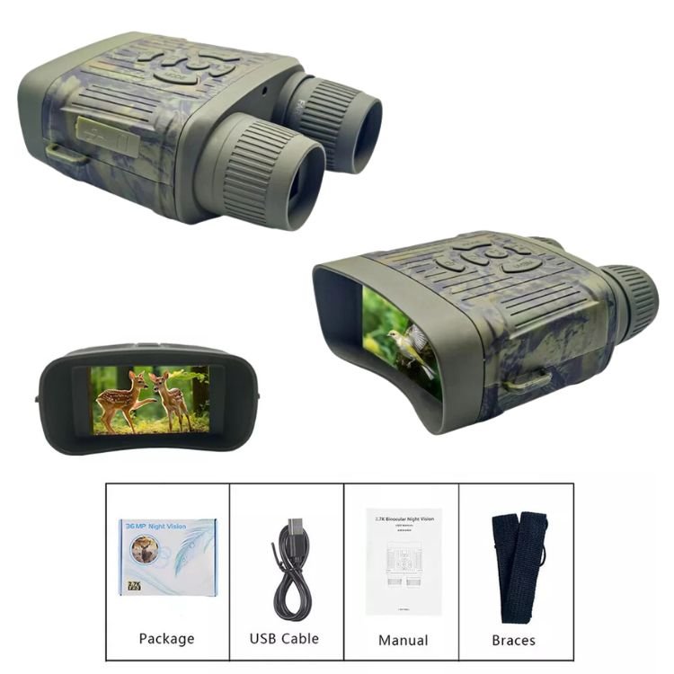 Infrared Night Vision Binoculars with HD Display & 305m Range