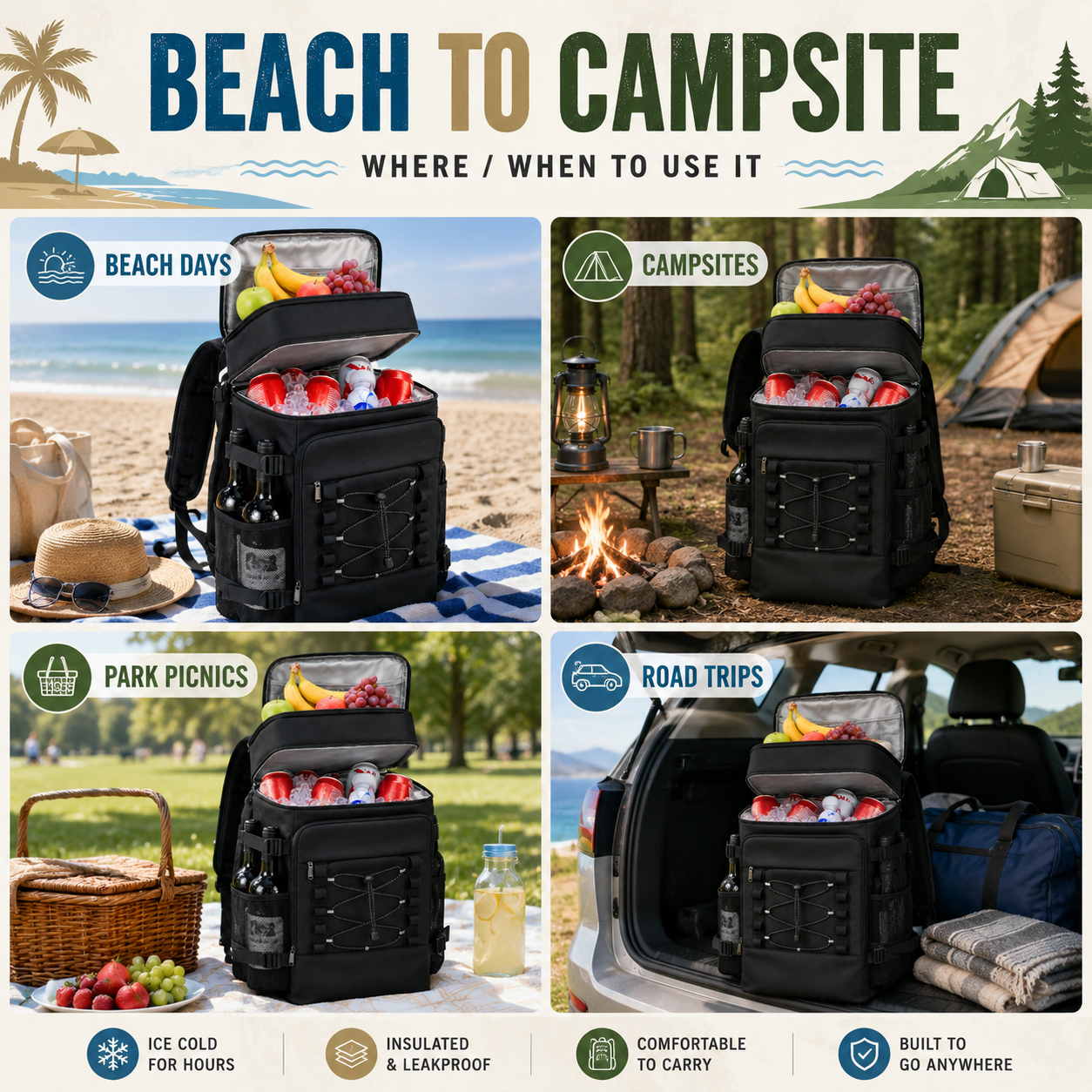 Insulated Backpack Cooler