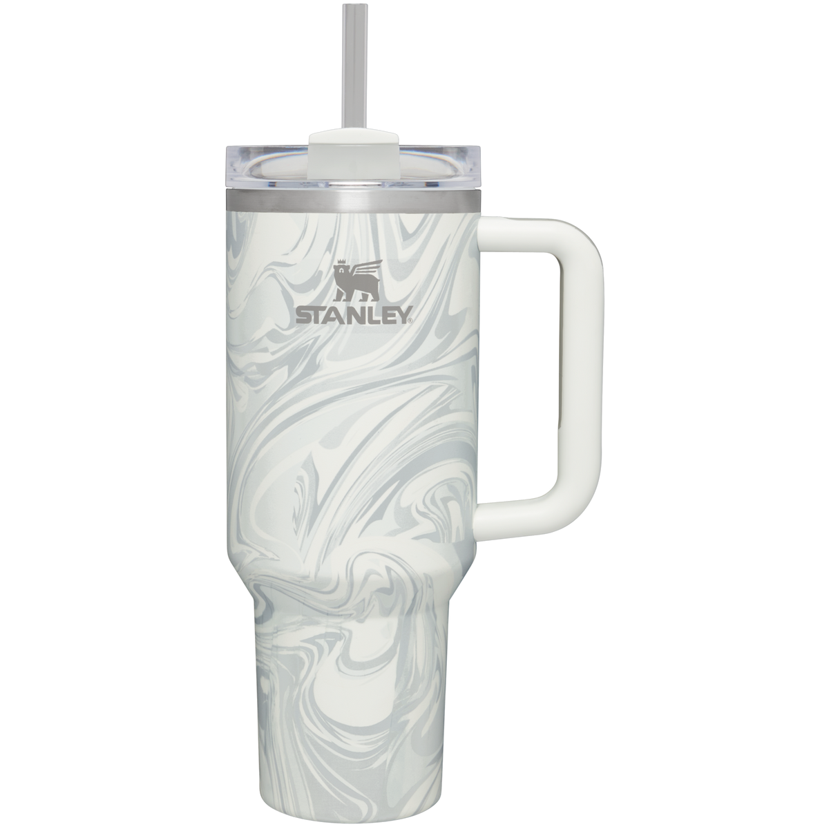 Insulated Travel Mug 40oz - Stainless Steel, Leak-Proof, Handle & Straw