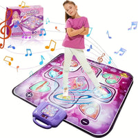 Interactive Dance Mat for Kids Pink with Scoring Function – Musical Mat for Rhythmic Play for Girls