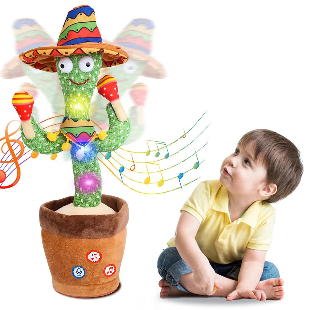 Interactive Talking Dancing Cactus Toy for Kids with Songs