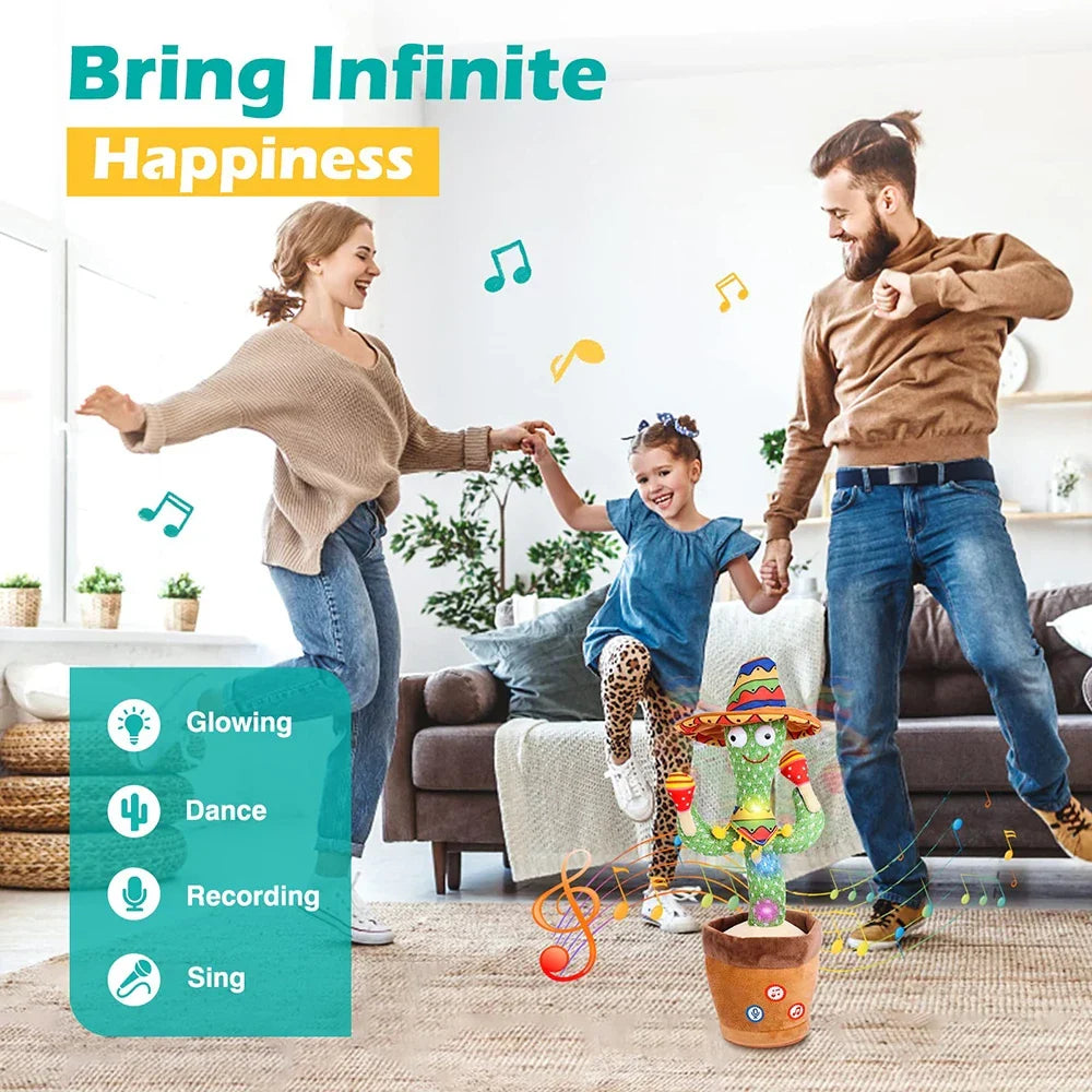 Interactive Talking Dancing Cactus Toy for Kids with Songs