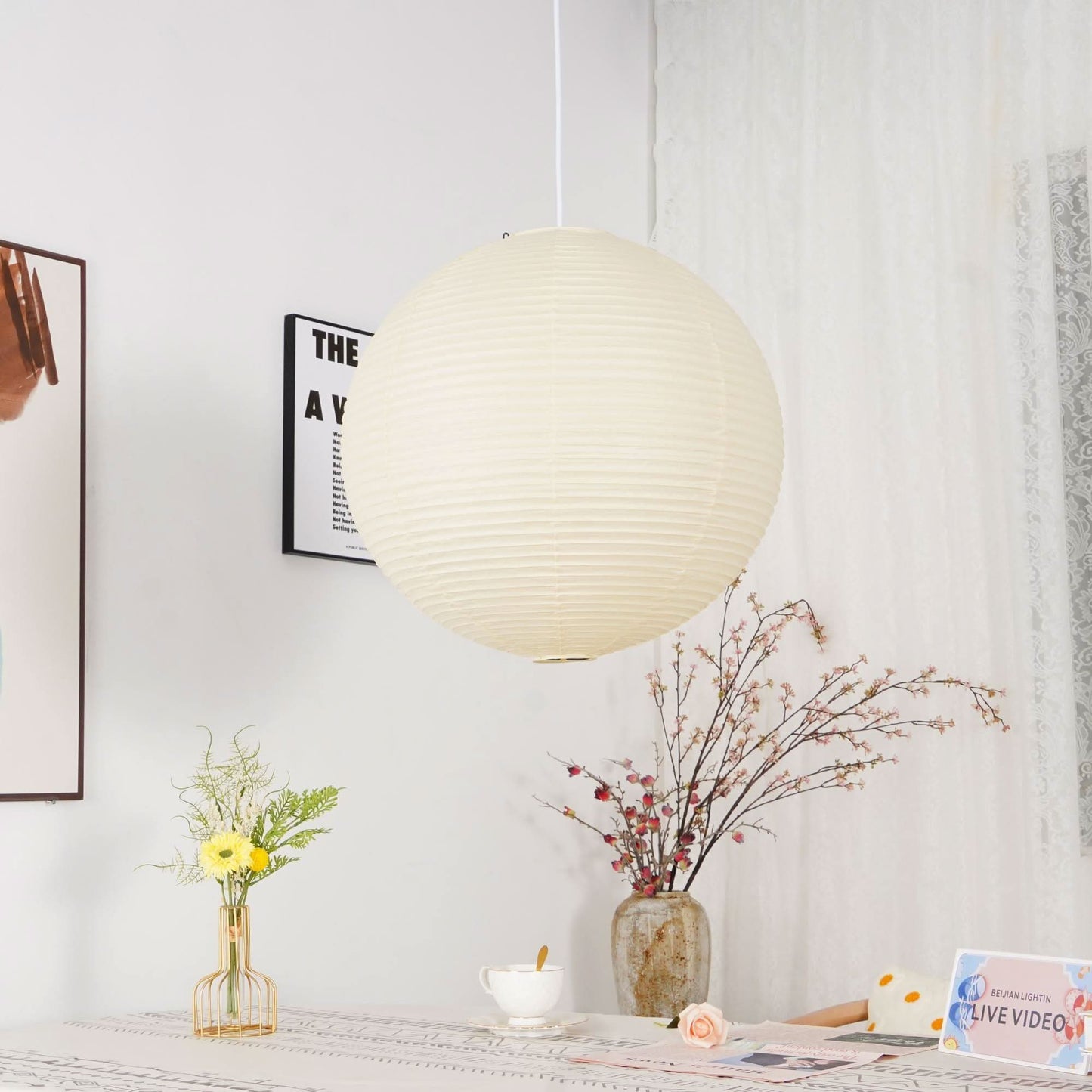 Japanese Paper Pendant Light