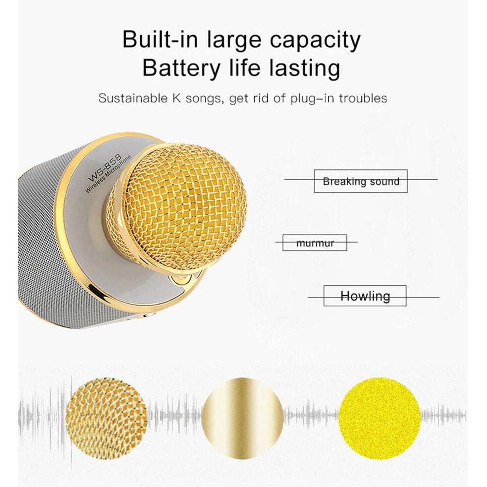 Karaoke Microphone with Bluetooth & Speaker