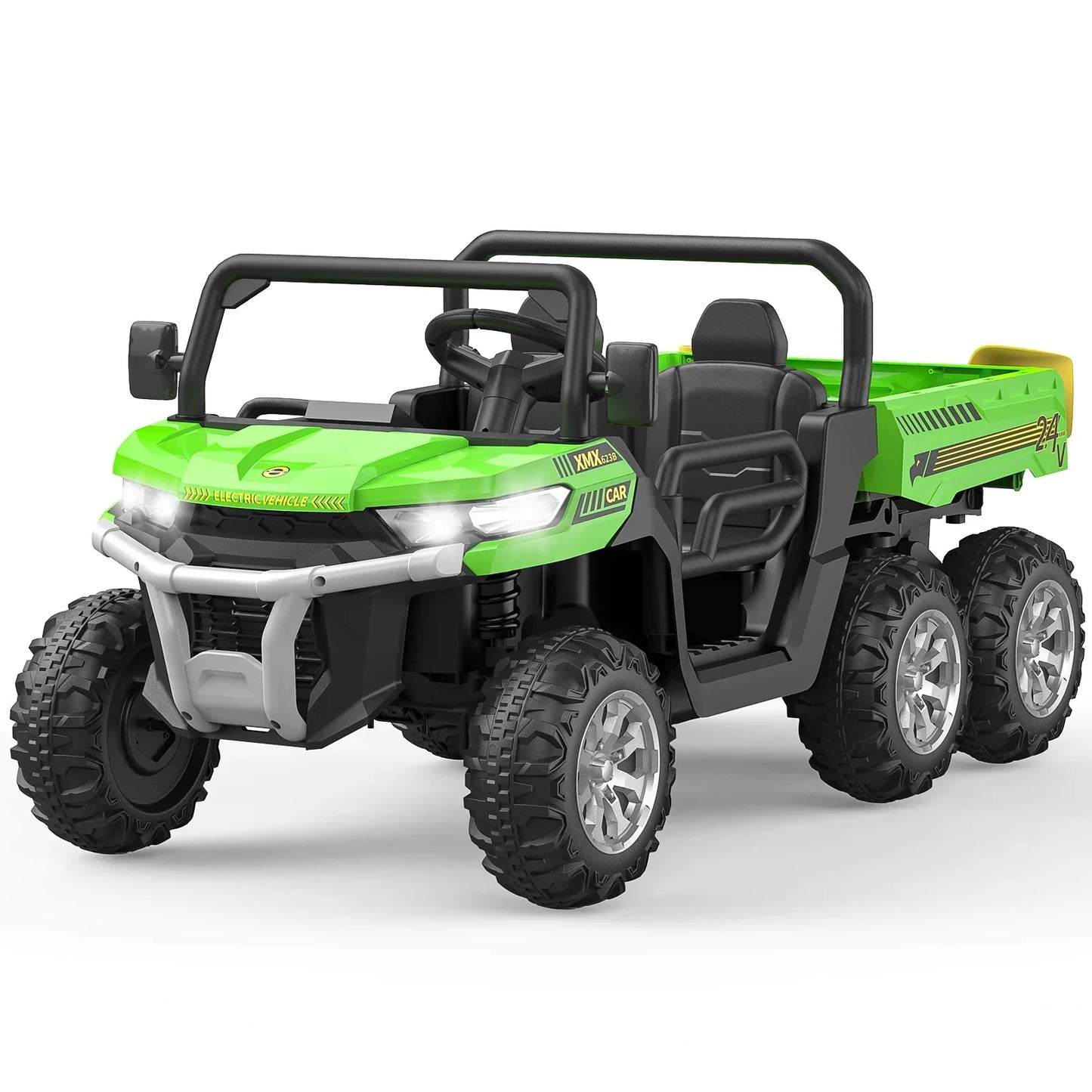 Kids 24V Two-Seater Ride-On Truck with Remote Control