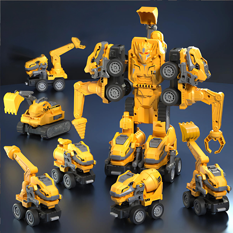 Kids' 5-in-1 Transformable Construction RoboRanger Toy