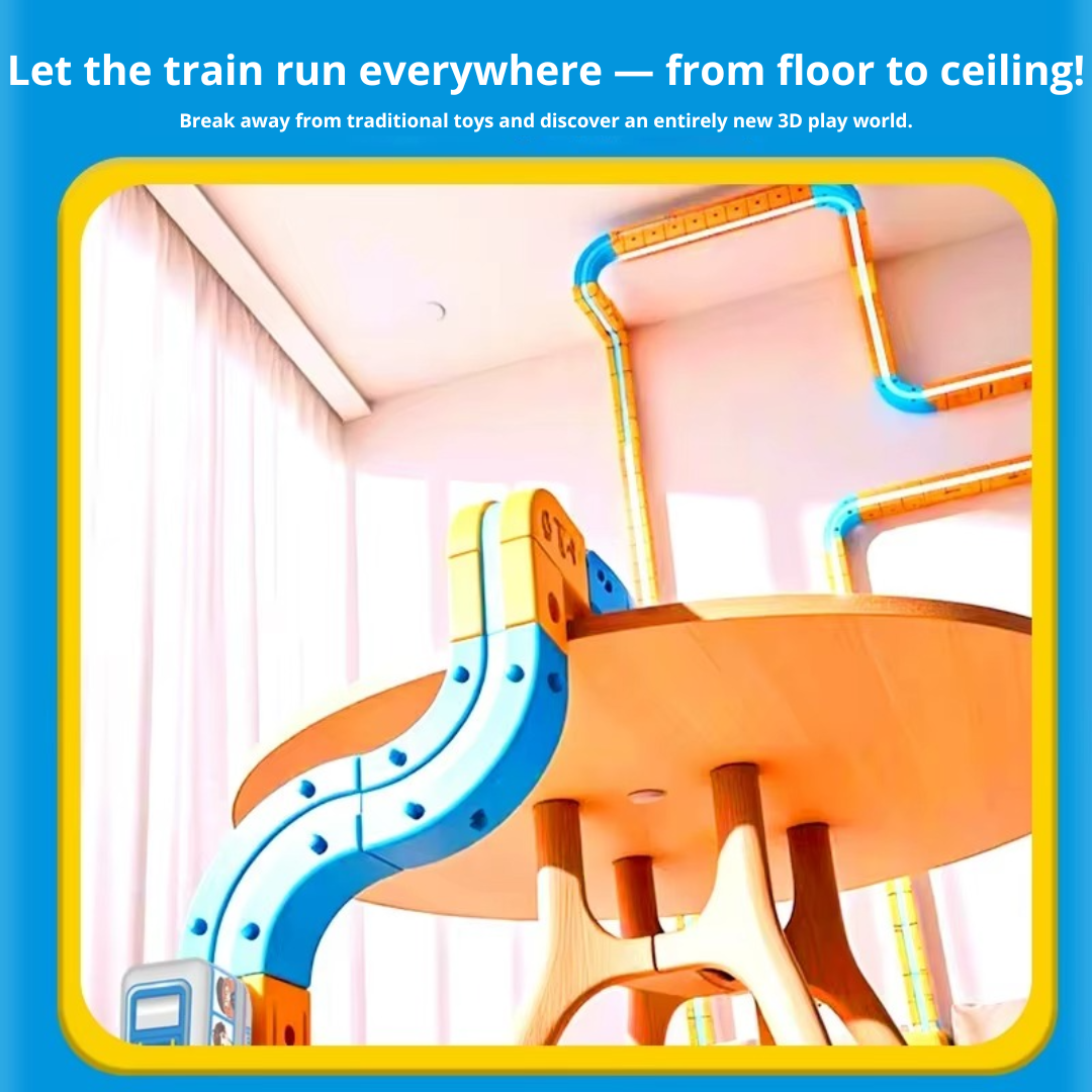 Kids' Anti-Gravity Magnetic Track Build & Play Set with Electric Train