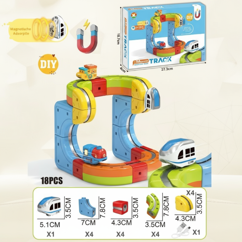 Kids' Anti-Gravity Magnetic Track Build & Play Set with Electric Train
