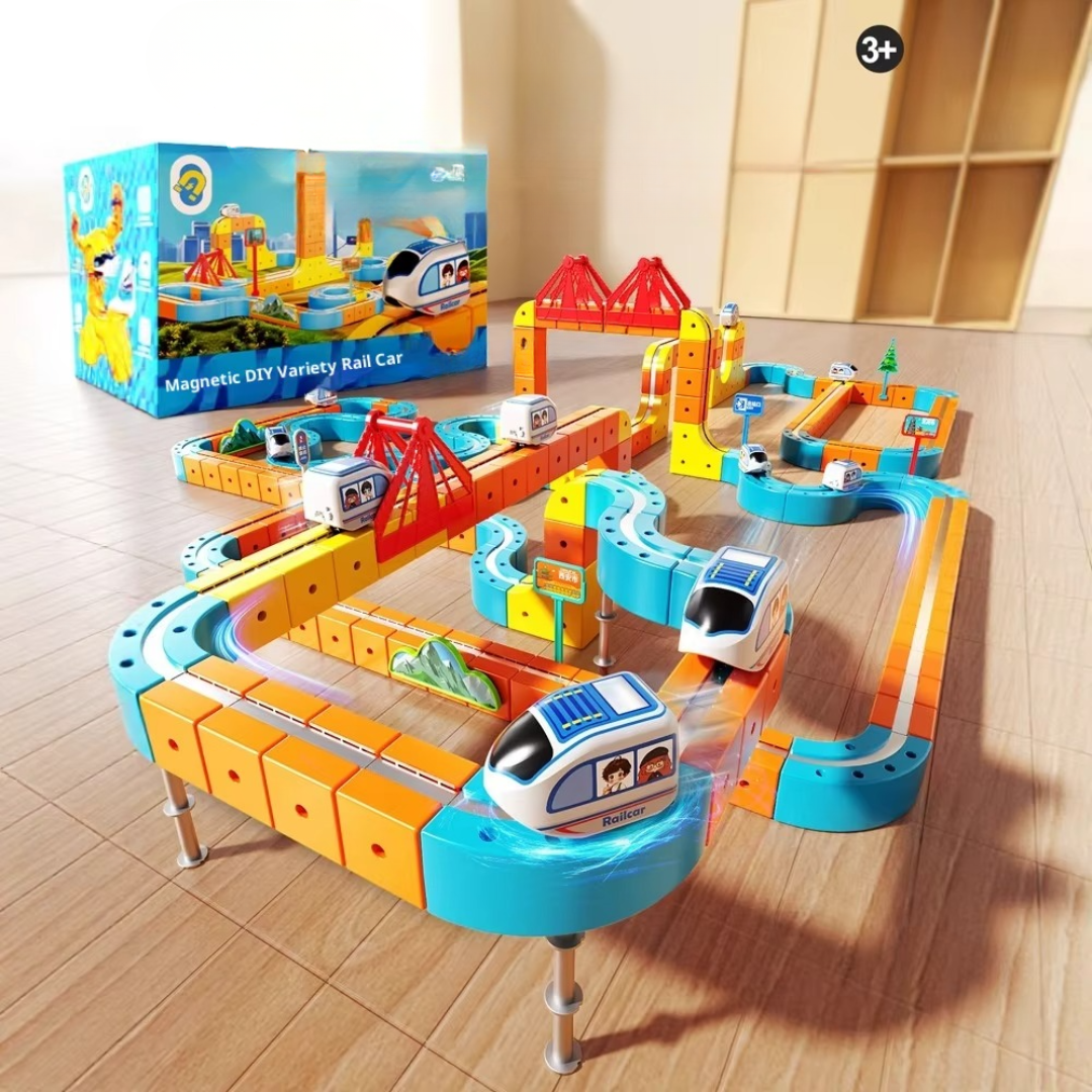 Kids' Anti-Gravity Magnetic Track Build & Play Set with Electric Train