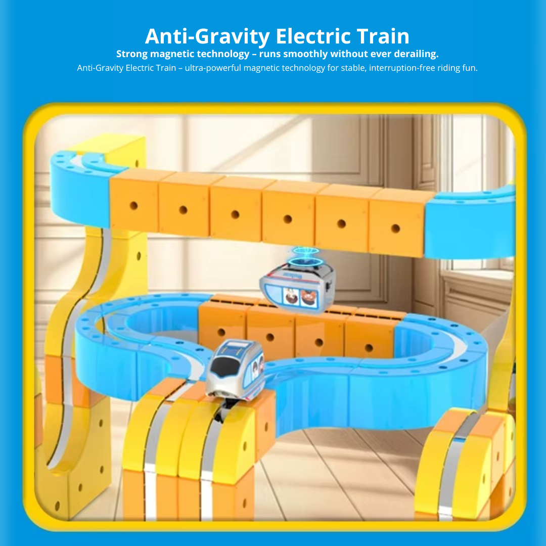 Kids' Anti-Gravity Magnetic Track Build & Play Set with Electric Train