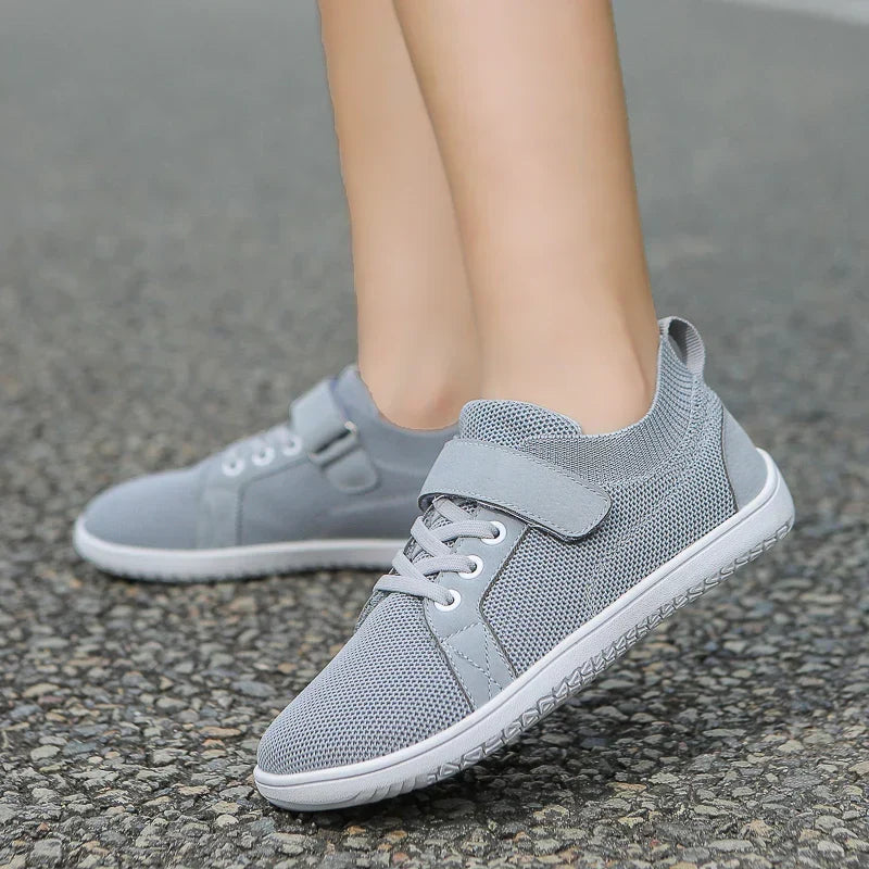 Kids' Barefoot Sneakers with Wide Toe Box and Easy Velcro Closure