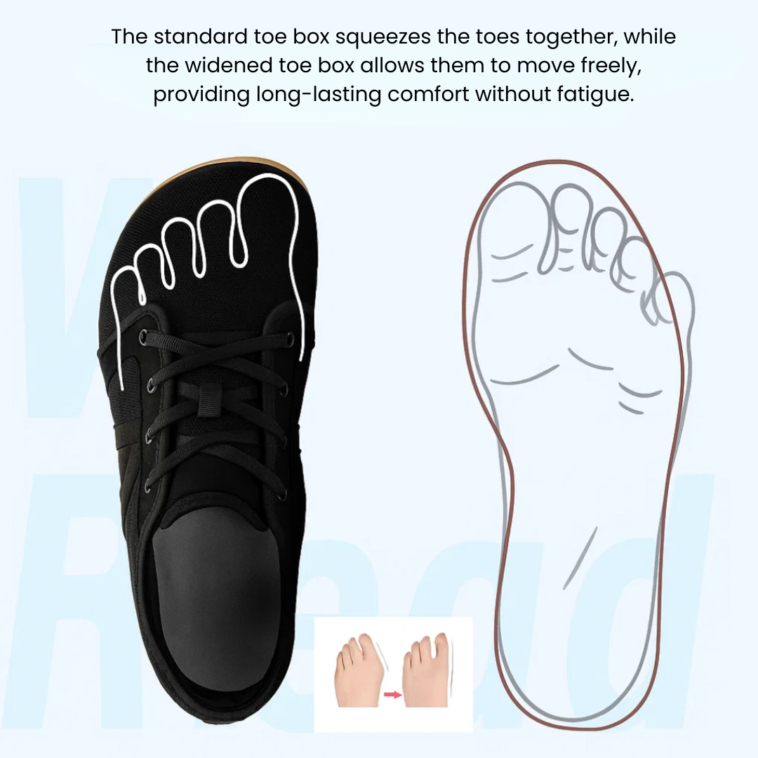 Kids' Barefoot Sneakers with Wide Toe Box and Easy Velcro Closure