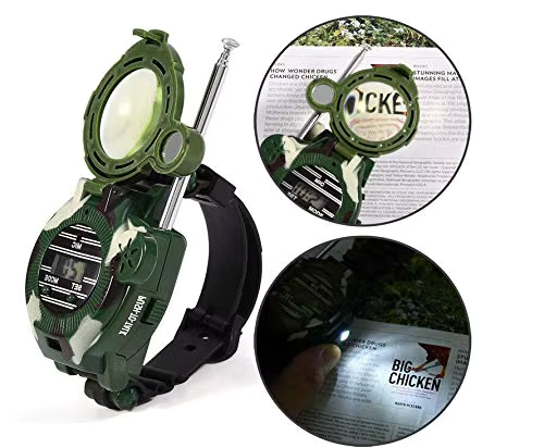 Kids Camouflage 7-in-1 Walkie Talkie Survival Watch