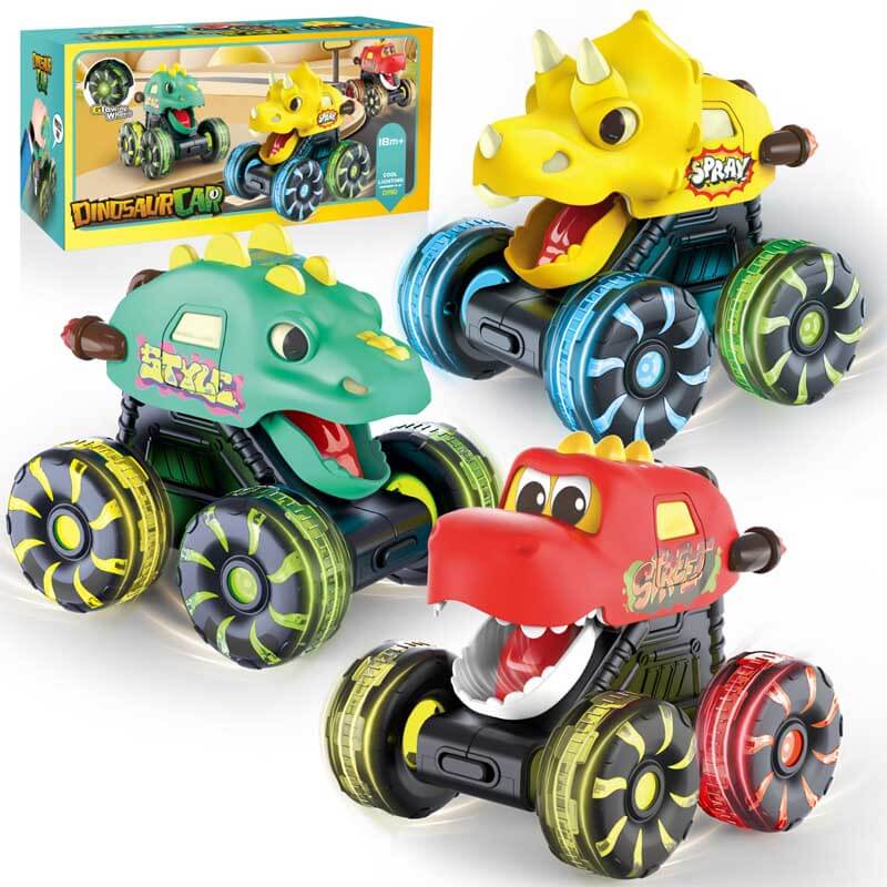 Kids' Dinosaur Monster Truck Toys with LED Wheels